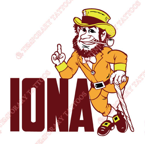 Iona Gaels Customize Temporary Tattoos Stickers NO.4638